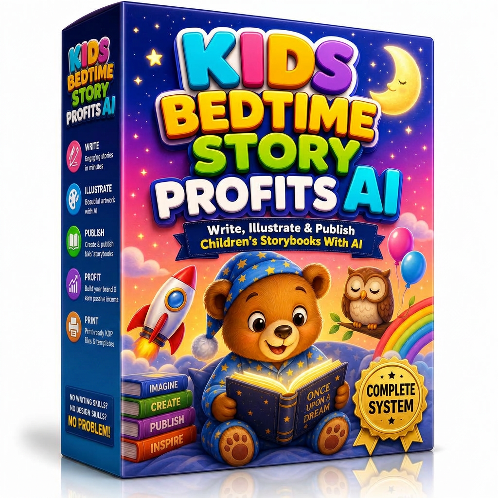 Kids Bedtime Story Profits AI product box